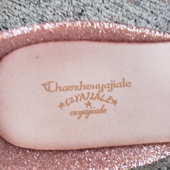 NEW Glitter Pink Jelly Sandals/Flats - Picture 3 of 4